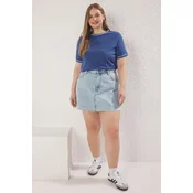 Trendyol Curve Ženska majica Tbbss25Bf00050, Plava