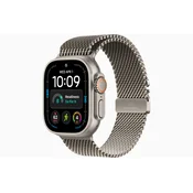 APPLE Pametna ura APPLE Watch Ultra 4 Cellular 49mm Natural Titanium Case s paščkom Natural Titanium Milanese Loop, M, (5000481910)