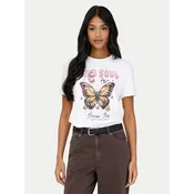 ONLY Majica Lucy 15366031 Bela Loose Fit