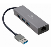 GEMBIRD USB 3.0 AM Gigabit network adapter A-AMU3-LAN-01 sivi