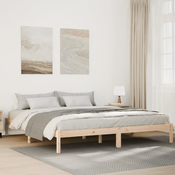 shumee vidaXL Raztegljiva postelja brez vzmetnice, 180x220 cm, masivni borov les