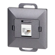 Jednostavna uticnica tel-comp. RJ-45 Cat5 Pearl, RJ45-5CAT/P1, antracitna