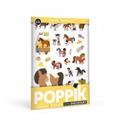 Poppik Edukativni poster s nalepnicama Mini otkrica: Poniji 3+