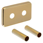 Pravokotna pokrivna rozeta za priključni komplet TWIN, zlata mat - Zlata mat barva - 120x70 mm - Sapho - 24 - 120 - 70 - 10 - 14