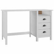 Pisalna miza Hill Range s 3 predali 120x50x74 cm trdna borovina