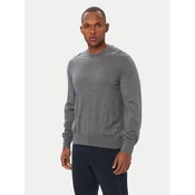 BOSS Pulover Leno 50571914 Temno siva Regular Fit