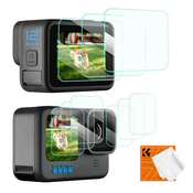 K&F Gopro Screen Protector*3pcs+Vacuum Cleaning Cloth*1pc, For Gopro Hero9/10/11/12
