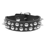 Zapestnica LEATHER & STEEL FASHION - Round rivets and Spikes - LSF1 162