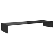Vidaxl Stojalo za TV/ekran stekleno črno 100x30x13 cm