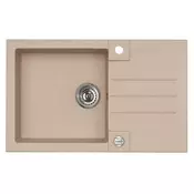 Sudoper Alveus ROCK 130 BEIGE - G55 , izljev 3 1/2 SA SIFONOM