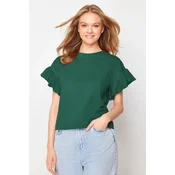 Trendyol Milla Ženska majica TWOSS22TS2429, Zelena