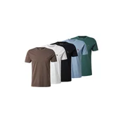 Abercrombie & Fitch Majica svetlo modra/barva blata/zelena/črna/bela
