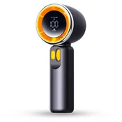Premium prenosni mini ventilator Techsuit Portable Mini Fan z LED zaslonom in stotimi hitrostmi - črn