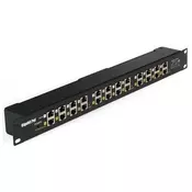 MaxLink 19 1U 12-portni Gigabitni DC PoE injektor 24V-57V POE-PAN12-G