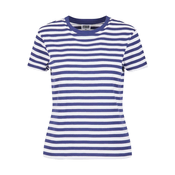Womens basic striped T-shirt white/navy blue