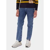 Guess Jeans hlače L4RA04 D45E0 Mornarsko modra Relaxed Fit