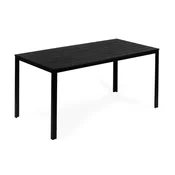 Northix Gostinska vrtna miza 156 x 78 cm Črna