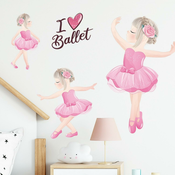 Stenska nalepka / tapeta I Love Ballet KP16372
