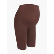 cfab Hlače Seamless Umstandsshorts mit hohem Bund rjava