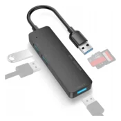 shumee Adapter HUB 4-v-1 USB 3.0 na 5 Gbps MicroSD za Windows/Mac/Linux