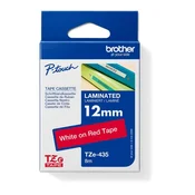 Brother TZe-435 belo na crveno 12 mm