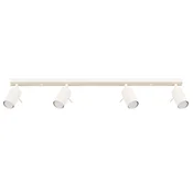 SOLLUX lighting Minimalistična bež stropna svetilka 81 cm, premični reflektorji za dnevno sobo in kuhinjo, 4xGU10 10W RING, Sollux Lighting
