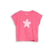 TOM TAILOR Majica pastelno lila/malina/rosé/bela
