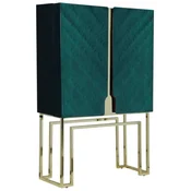 Casa Padrino luxury bar cabinet green/gold/red 110 x 44 x H. 167 cm - Wine cabinet with 2 doors - Living Room Furniture - Bar Furniture - Hotel Furniture - Luxury Collection