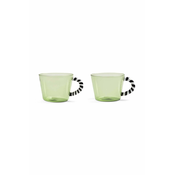 Set caša &k amsterdam Glass Duet Green 2-pack