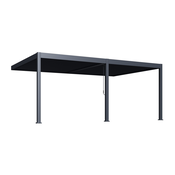 Bioklimatska pergola INTRO DUO 6×4 m, aluminij – pritrditev na steno