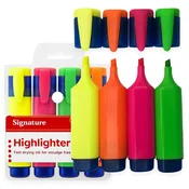 BC Highlighters Barvni neonski markerji za knjige Šolski markerji, komplet 4 kosov