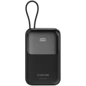 shumee CANYON prenosna baterija OnPower 101 s kablom 10.000 mAh PD22,5 W črne barve