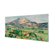 tulup.si Slika na akrilnem steklu Art travnik s pogledom na vrh 140x70 cm 4 obešalnika