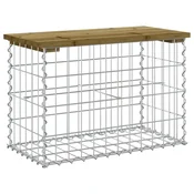 Vidaxl Vrtna klop gabion 63x31,5x42 cm impregnirana borovina