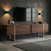 HANAH HOME TV Polica Onera Milano Walnut Gold