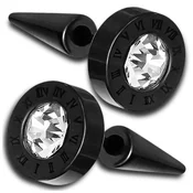 Uhani JEWELRY & WATCHES - Circle Black - L466_Black