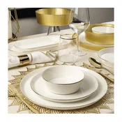 26-delni jedilni set, bela/zlata, porcelan