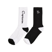 Zodiac Socks 2-Pack Black/White Capricorn