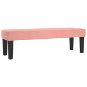 Vidaxl Klop roza 100x30x30 cm žamet