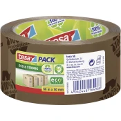 TESA lepilni trak Tesa Tesapack Eco & Strong, 58155, (D x Š) 66 m x 50 mm, rjav, PP, 1 kolut