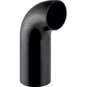 Geberit HDPE koleno 110/90 s podaljšanim koncem, črne barve (HDPE odvod)