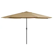 Vrtni suncobran s metalnim stupom 390 cm smedesivi