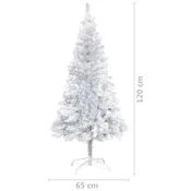 Umjetno božicno drvce sa stalkom srebrno 120 cm PET
