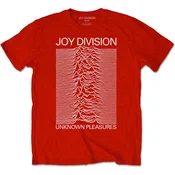 Joy Division Unknown Pleasures White On Red Red XL Majica
