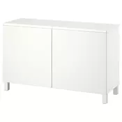 BESTA Kombin. odlaganje s vratima, bela/Västerviken/Stubbarp bela, 120x42x74 cm