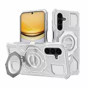 Hibridni ovitek Carbon Shield Pro za Samsung Galaxy A37 - white transparent