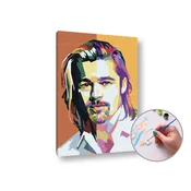 Slikanje po številkah BRAD PITT | nizka težavnost - brez okvirja
