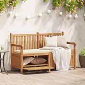 Vrtna klupa s pohranom 150 x 60 x 90 cm Cvrsto teak drvo