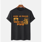 MAFIMI Majica Uvek je pravo vreme za pivo, Crna