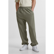 Mens basic sweatpants Fluffy light olive